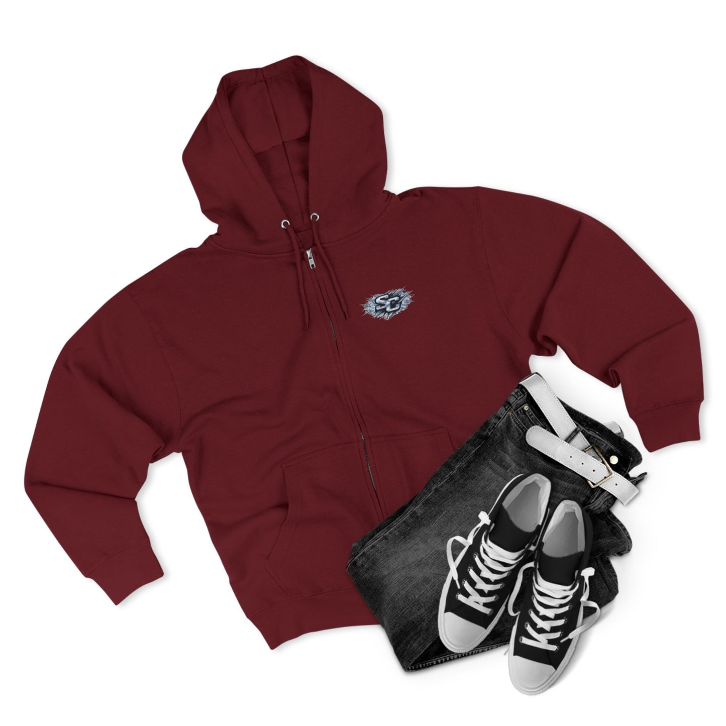 Soul Crusher Hockey Zip Hoodie — Bear Mascot Hockey Team Jacket