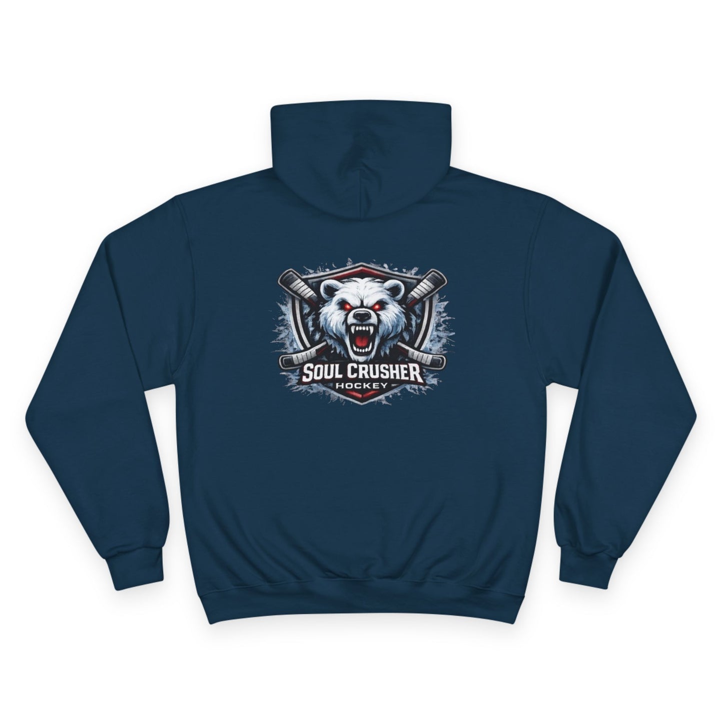 Soul Crusher Hockey Hoodie — Bear Mascot Logo Pullover