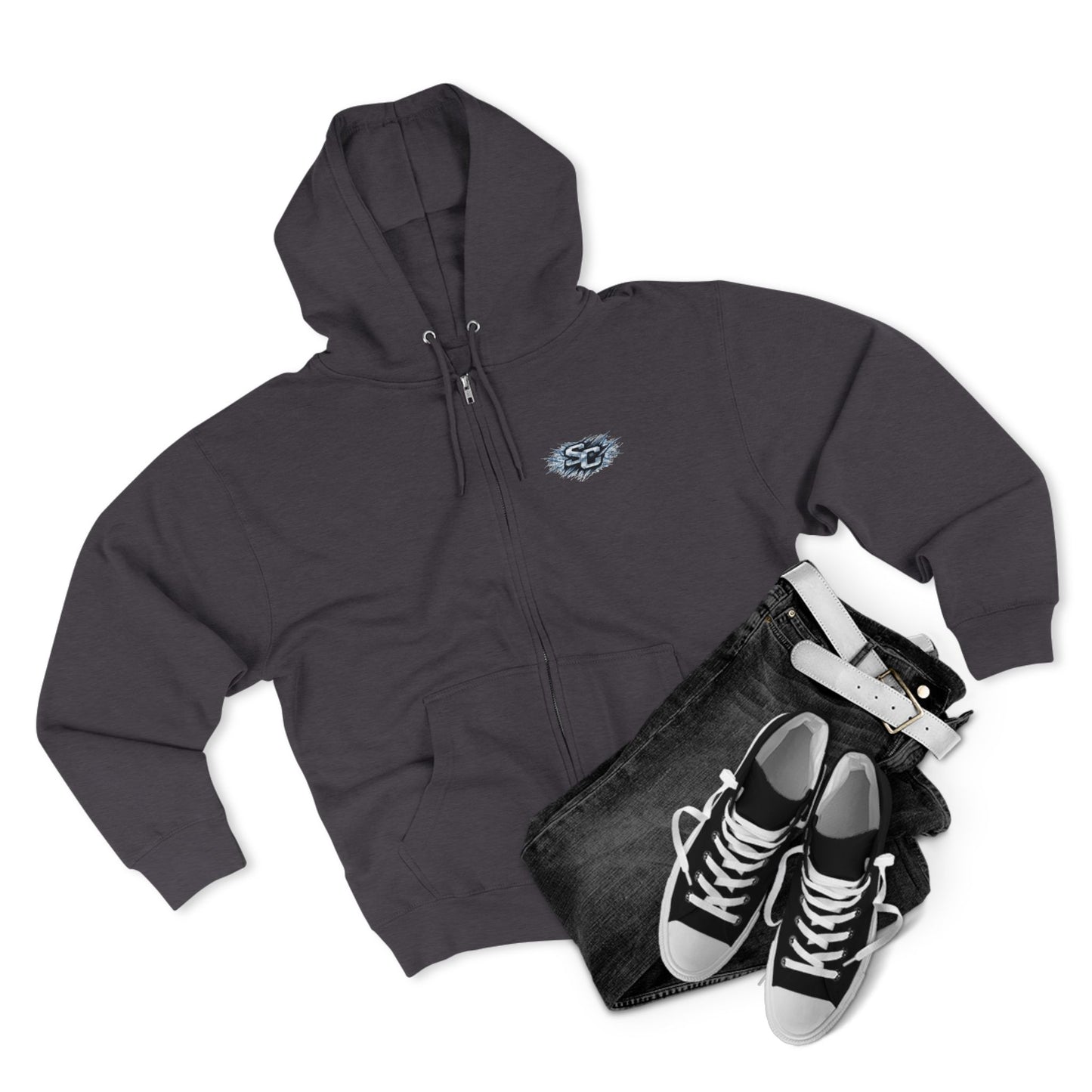 Soul Crusher Hockey Zip Hoodie — Bear Mascot Hockey Team Jacket
