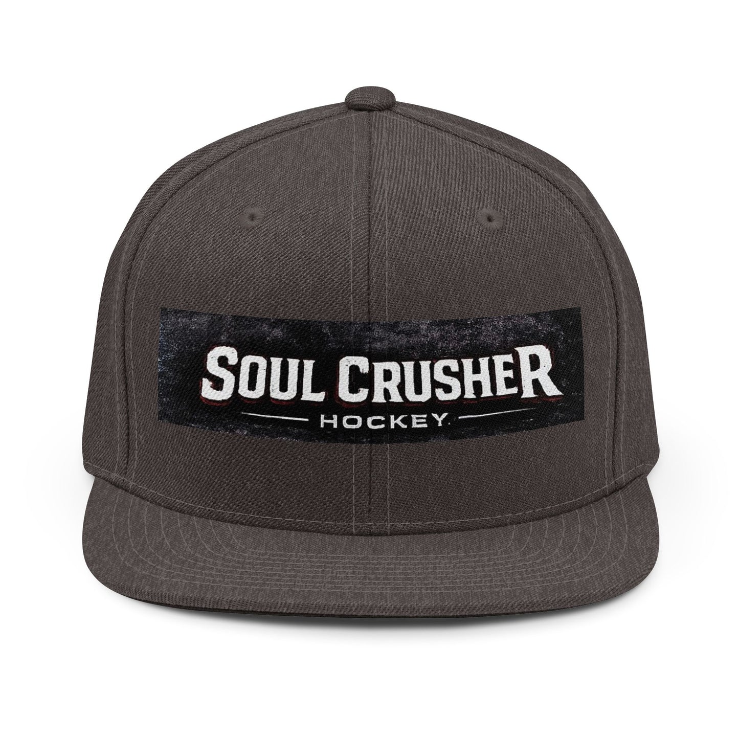 Soul Crusher Hockey Snapback Hat — Vintage Block Logo Cap