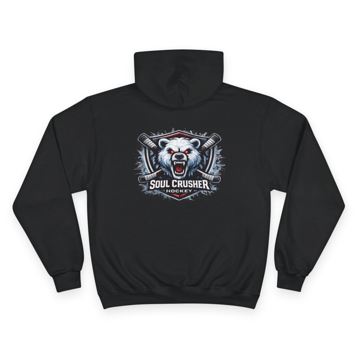 Soul Crusher Hockey Hoodie — Bear Mascot Logo Pullover