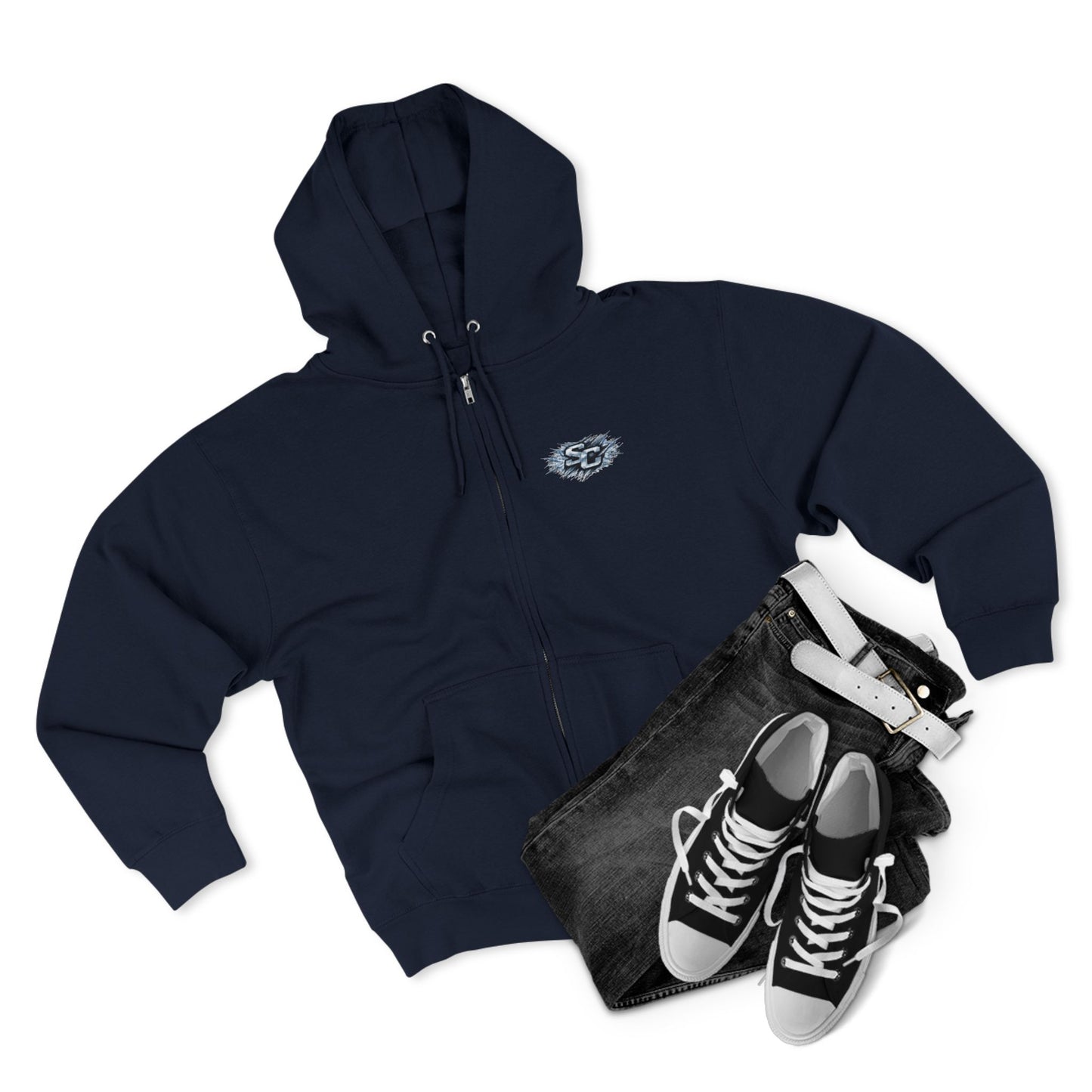 Soul Crusher Hockey Zip Hoodie — Bear Mascot Hockey Team Jacket